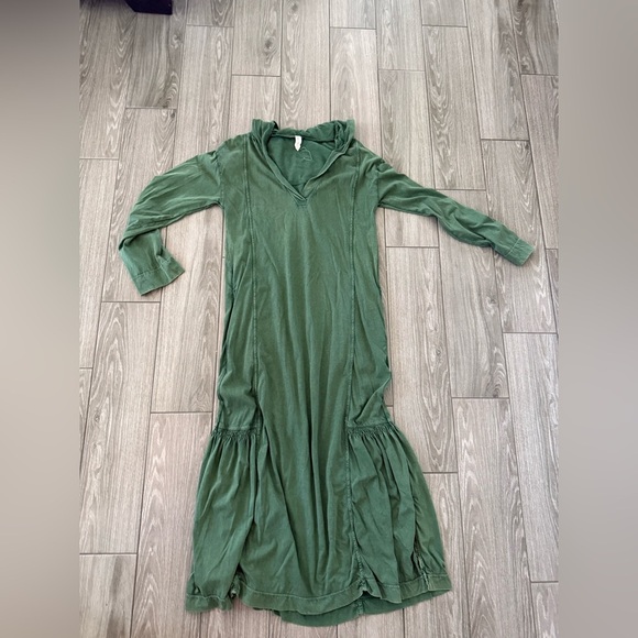 Daily Practice by Anthropologie|Long sleeve hooded midi dress in cotton/modal• - Picture 7 of 16